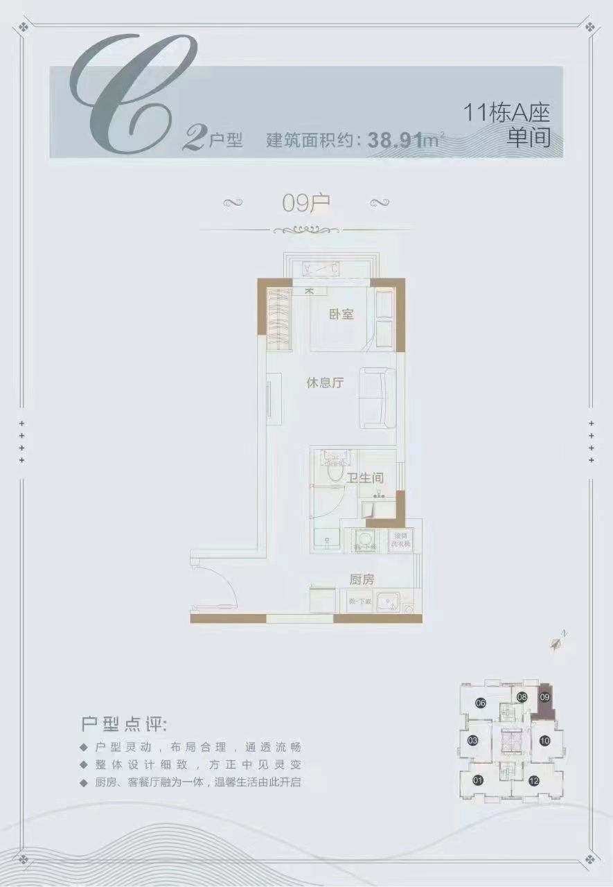 阳台山地铁口【福龙道.悦山荟】红本房2.88万一平(图8)